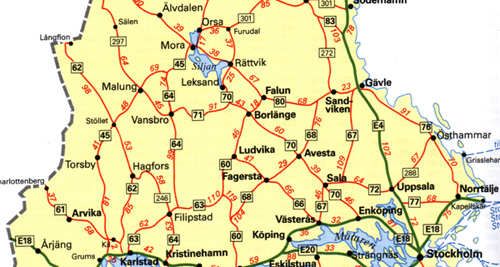 Värmland, Västmanland, Dalarna, Uppland